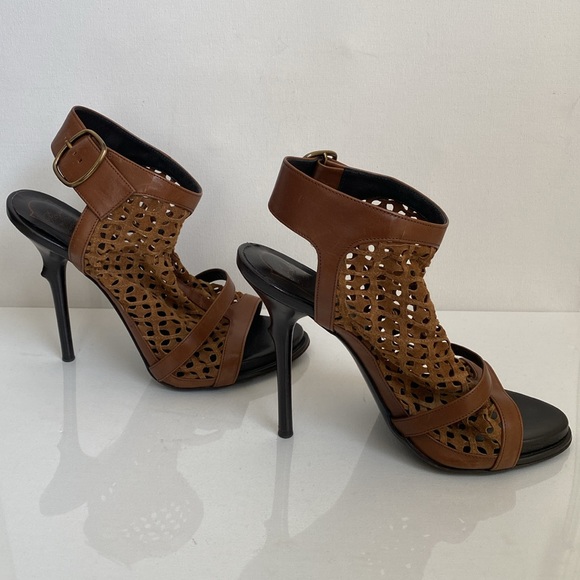 Roger Vivier Epin’ Elle Filoche Leather High Heels Size 38 - Picture 7 of 16